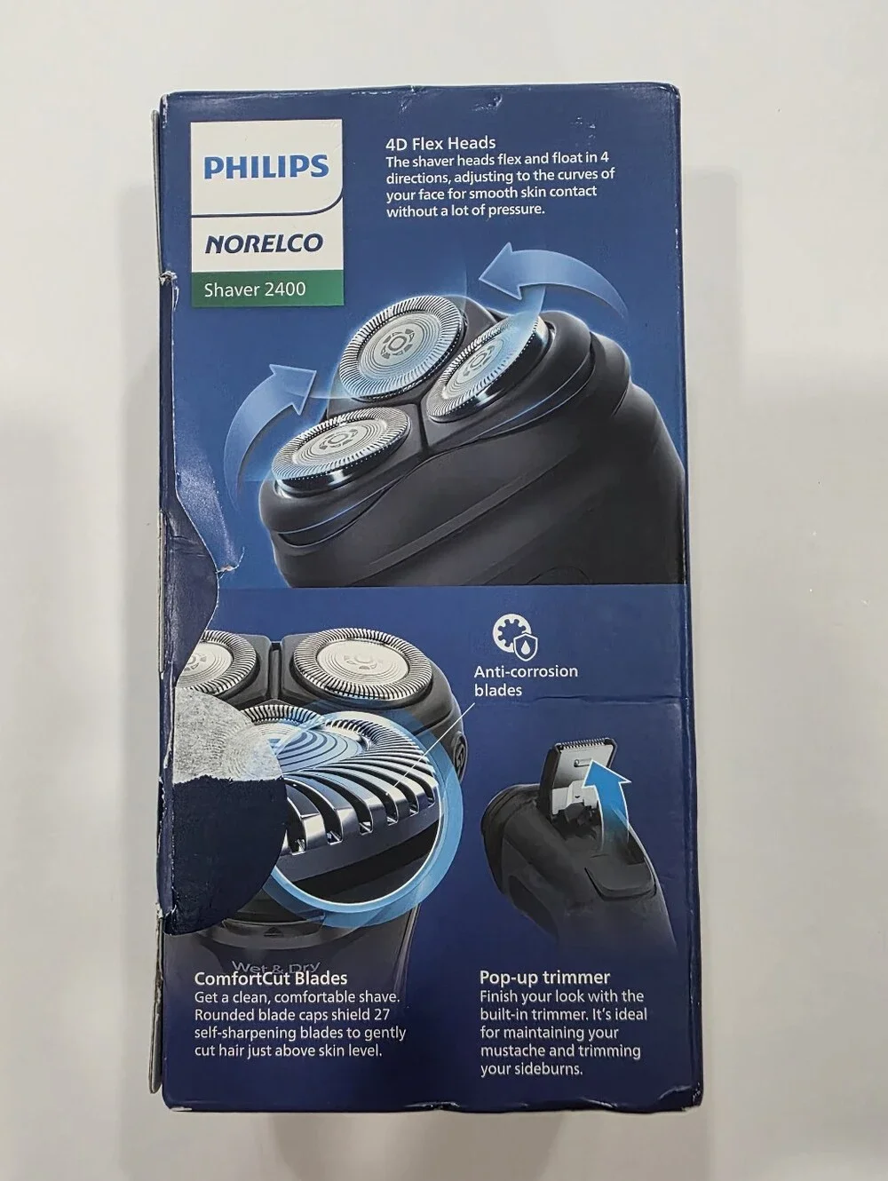 NEW Philips Norelco Shaver 2400 Wet & Dry Electric Razor Pop-Up Trimmer